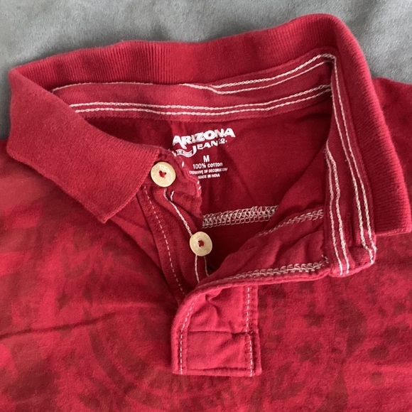 Arizona Jeans deep red A75 polo shirt - Picture 5 of 15